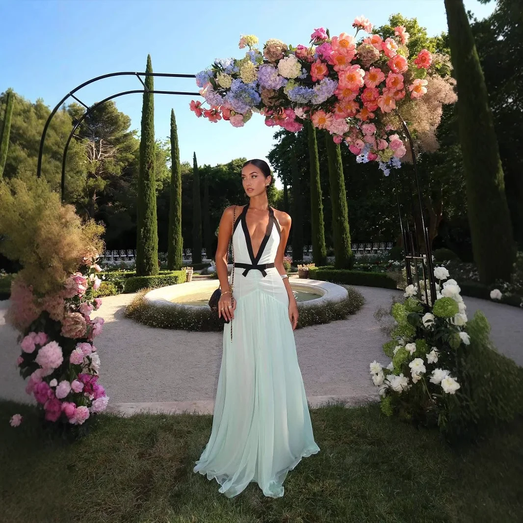 Nigikala Nigikala Women's Clothing Explosion Sexy Bumpy Sleeveless Bow Sling Dress