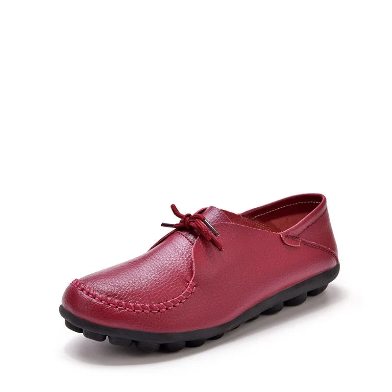 Flat Shoes Women Genuine Leather Loafers Casual Women Soft Sole Flats Shoes For Women Students Oxford Shoes Zapatos De Mujer