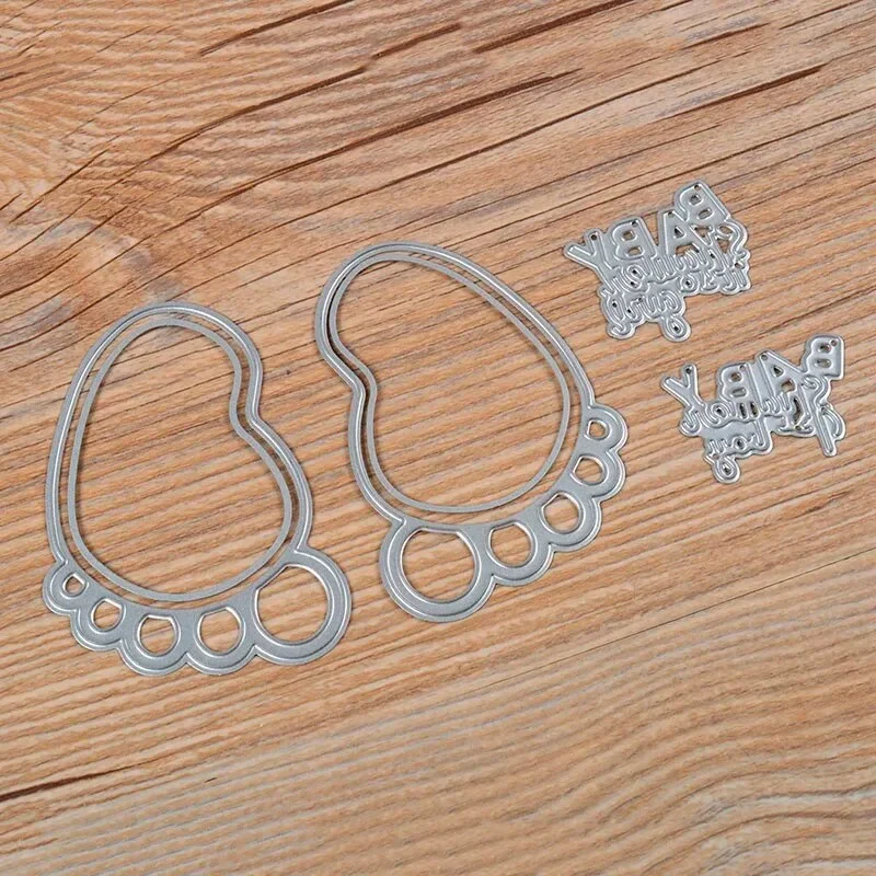Nigikala Foot Metal Cutting Dies for Scrapbooking Album Paper DIY Card Decoration Embossing New Dies Cut