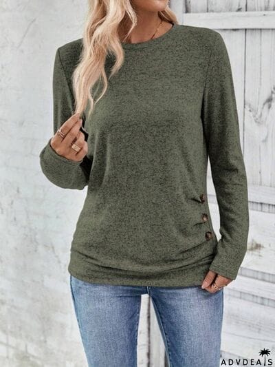 Round Neck Long Sleeve T-Shirt