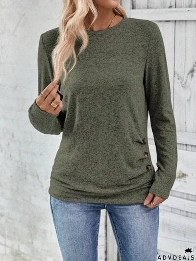 Round Neck Long Sleeve T-Shirt