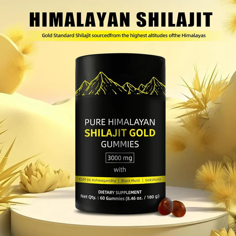 Lanranbee Himalayan Shilajit Gummies – Ancient Adaptogen Power with 100% Pure Shilajit, Zero Sugar & Low-GI – 60 Vegan Gummies for Energy, Strength & Mental Clarity  lanranbee