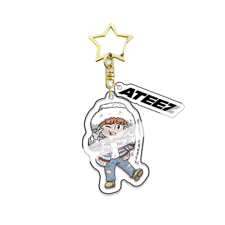 ATEEZ Cute Member Acrylic Keychain