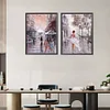 【2 pi&egrave;ces/paquet】-Peinture &agrave; l&rsquo;huile belle rue-plein rond diamant peinture-30 * 40cm