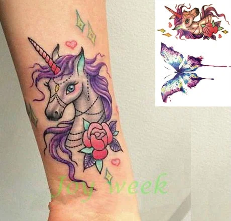 Waterproof Temporary Tattoo cartoon Japanese girl bow Sticker flash tatto fake tatoo large darkness tattoos for women men lady
