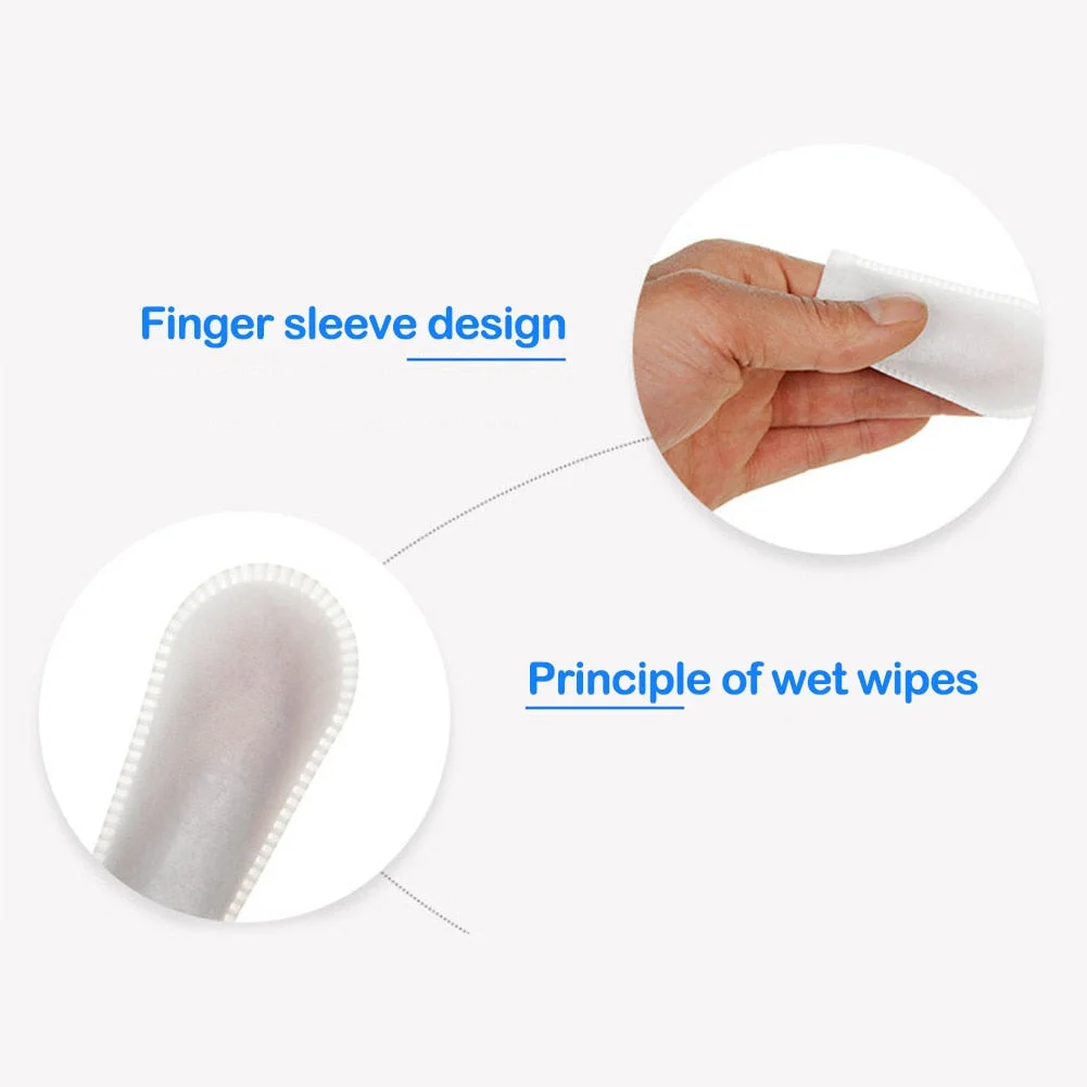 Pet dental cleaning finger wipes