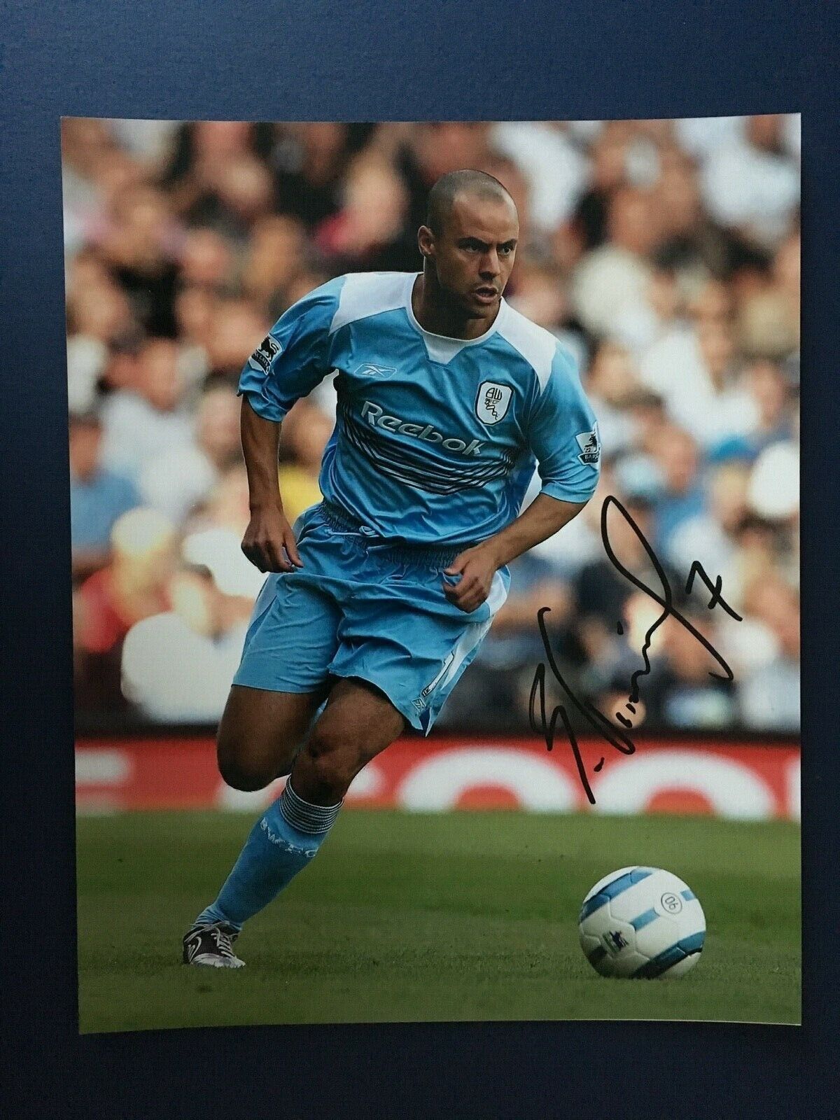 STELIOS - FORMER BOLTON FOOTBALLER - EXCELLENT SIGNED Photo Poster painting