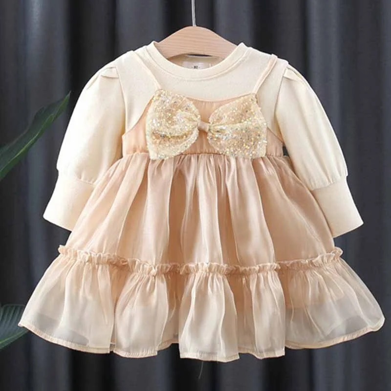 2022 Winter Warm Casual Princess Girls Dress Christmas Party Long Sleeve Cardigan knitted kids Dresses For Girls 6yrs vestidos