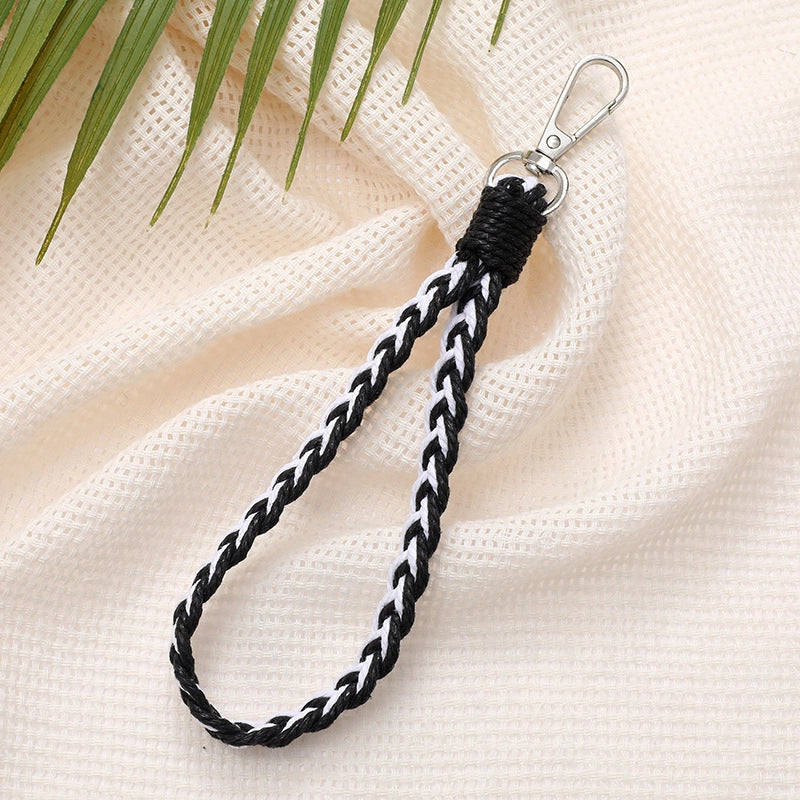 Minimalist Color Block Cotton Polyester Knitting Mobile Phone Chain