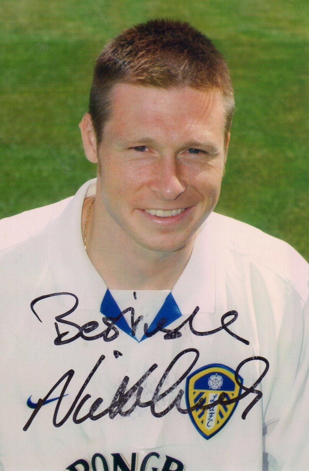 NICK BARMBY AUTOGRAPH, LEEDS UNITED, FOOTBALL