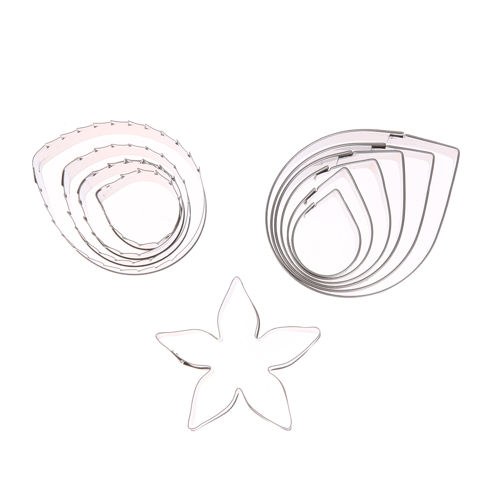 

Stainless Steel Fondant Rose Flower Petal Sepal Leaf Cake Mold Cookie Tool, 501 Original