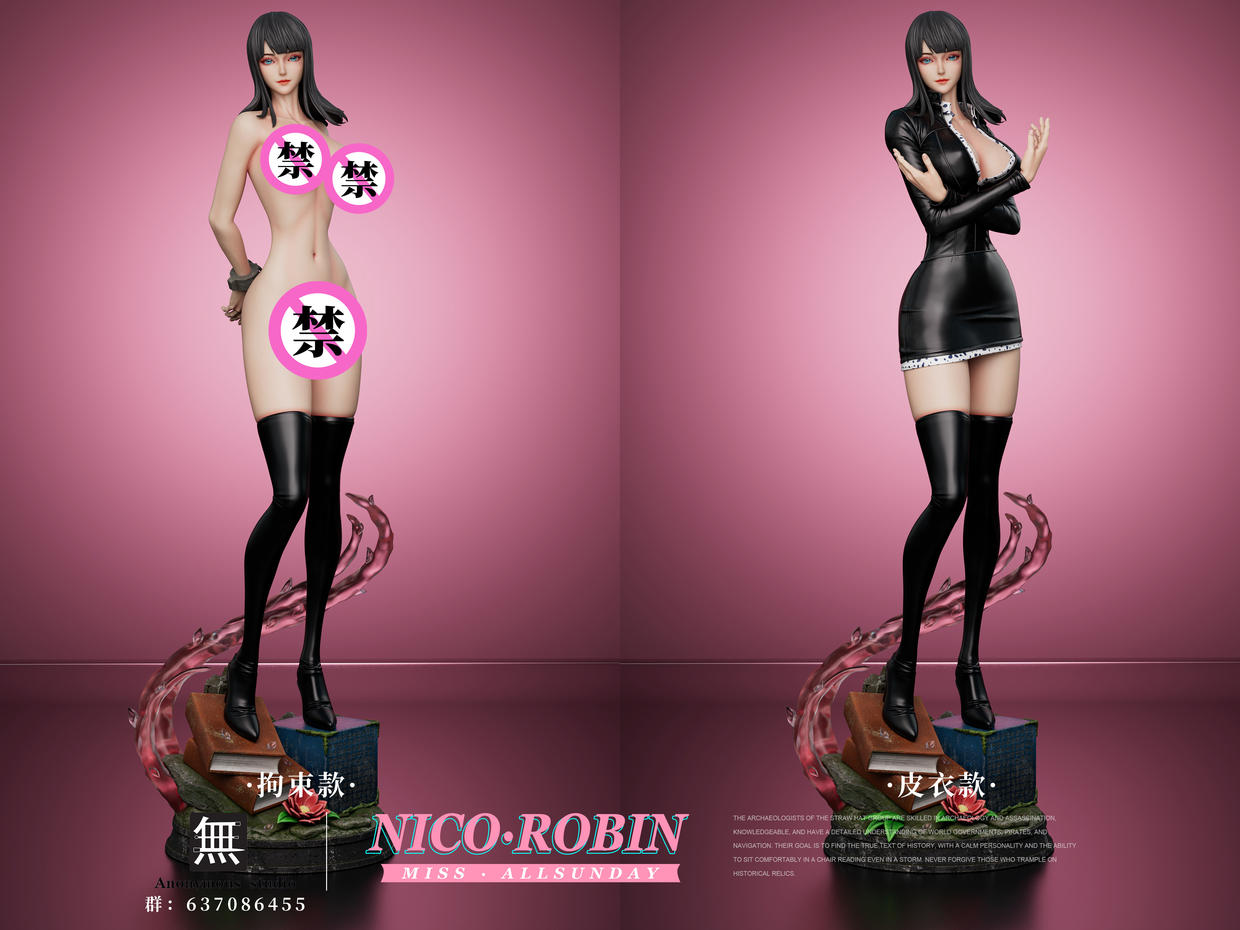 PRE-ORDER Anonymous studio - One Piece Series - Justice Robin 1/6 & 1/4  Statue(GK) (Adult 18+)