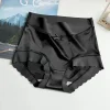 New silky sexy high waist seamless silk briefs