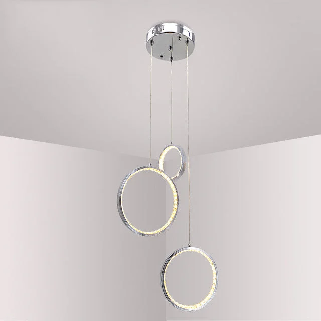 Circle Led Crystal Light New Hanging Pendant Crystal 36W Prety Corridor Hotel Pendant Lamp Dining Room Lights Living Room