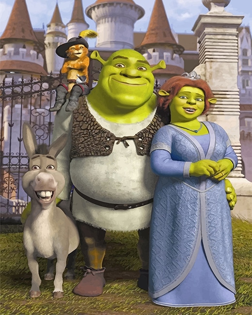 

Shrek Family – Paint By Numbers - 40*50CM, 501 Original