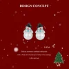 Snowman Pearl Stud 925 Sterling Silver 