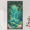 Moonlight Over Lotus Pond-14CT Stamped Cross Stitch 40*70cm/15.75*27.56in(Big Size) tapestrymarket