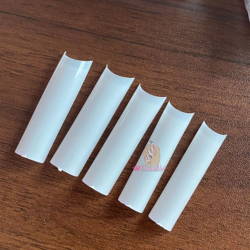 Non C-Curve XXL Long Acrylic Nail Tips Transparent Coffin Straight False Nails Finger Press On Tips UV Gel Extension Manicure-Nail Inspo