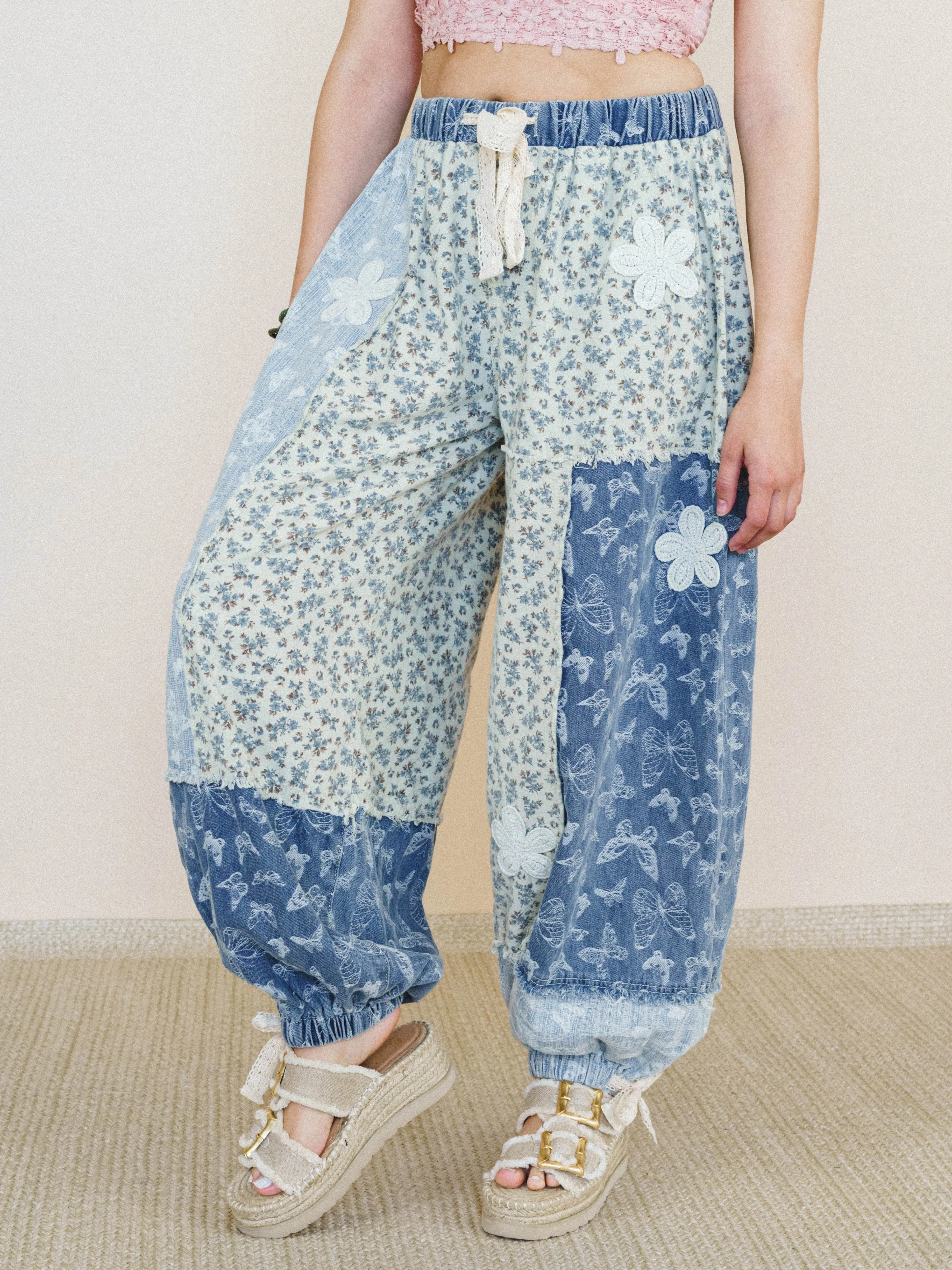 Sweet Harmony Pants - Blue Butterfly Multi