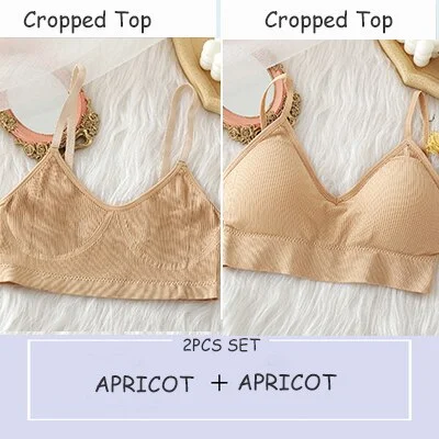 Women Tank Crop Top Seamless Underwear Crop Tops Sexy Lingerie Backless Bra Push Up Bralette Brassiere Intimate Camisole Femme