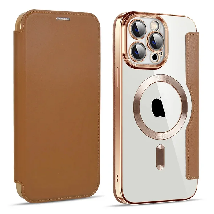 Magnetic Shockproof Flip Card Slot Leather Cover For iPhone