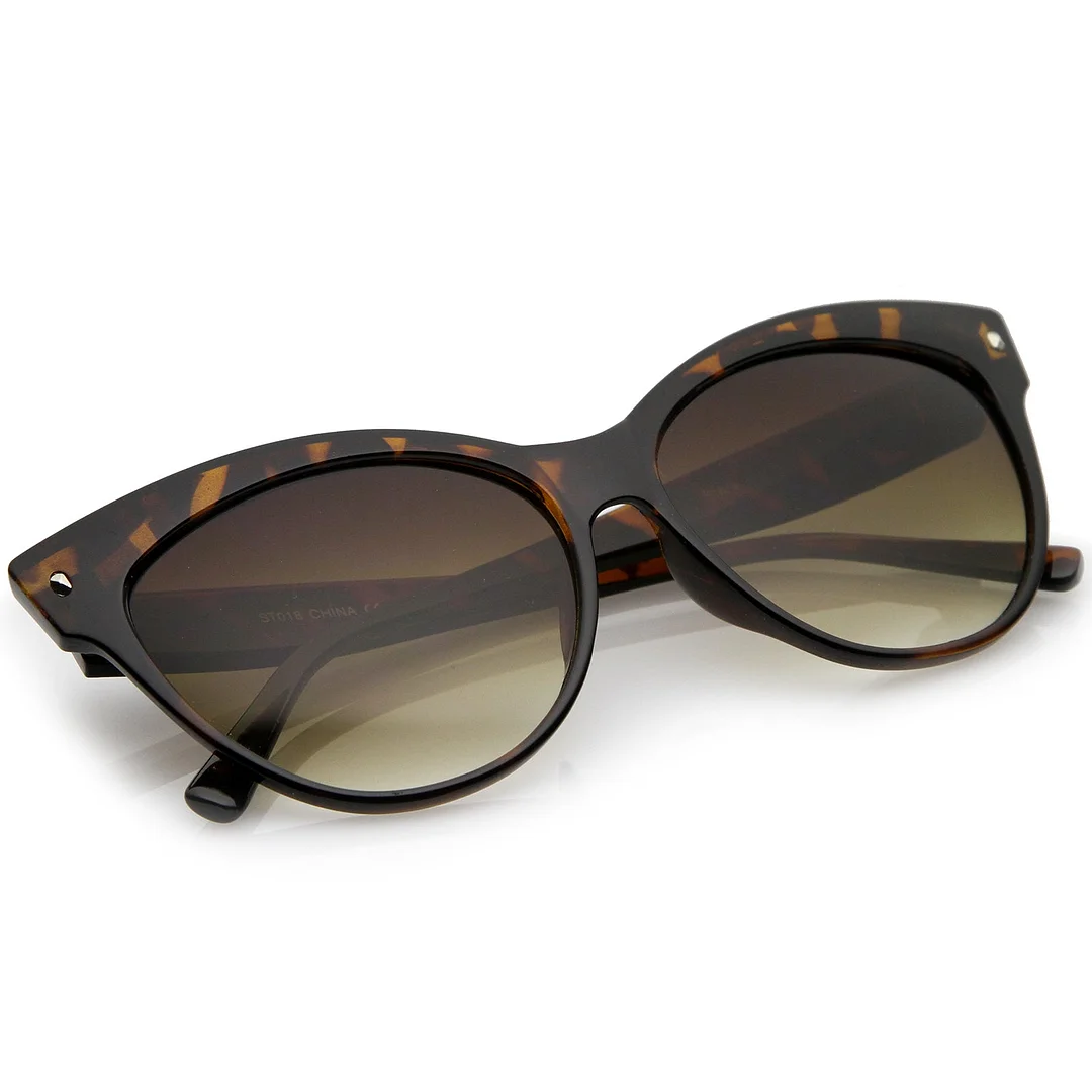 Women's Mod Oversize Horn Rimmed Cat Eye glasses 52mm