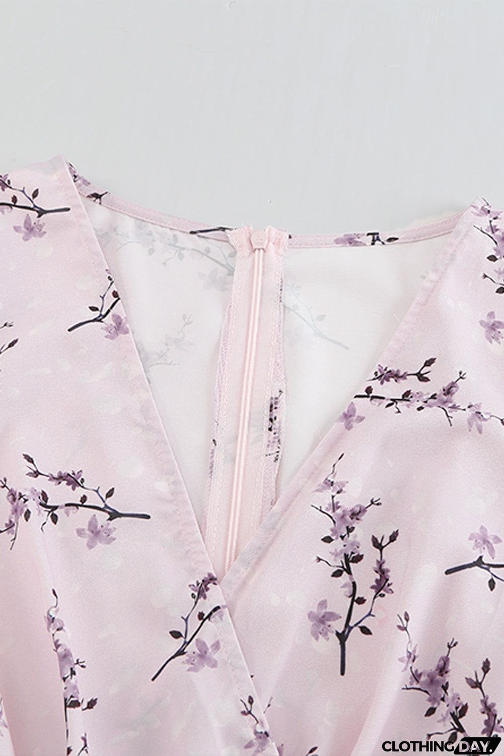 Floral Print Long Sleeve Dress