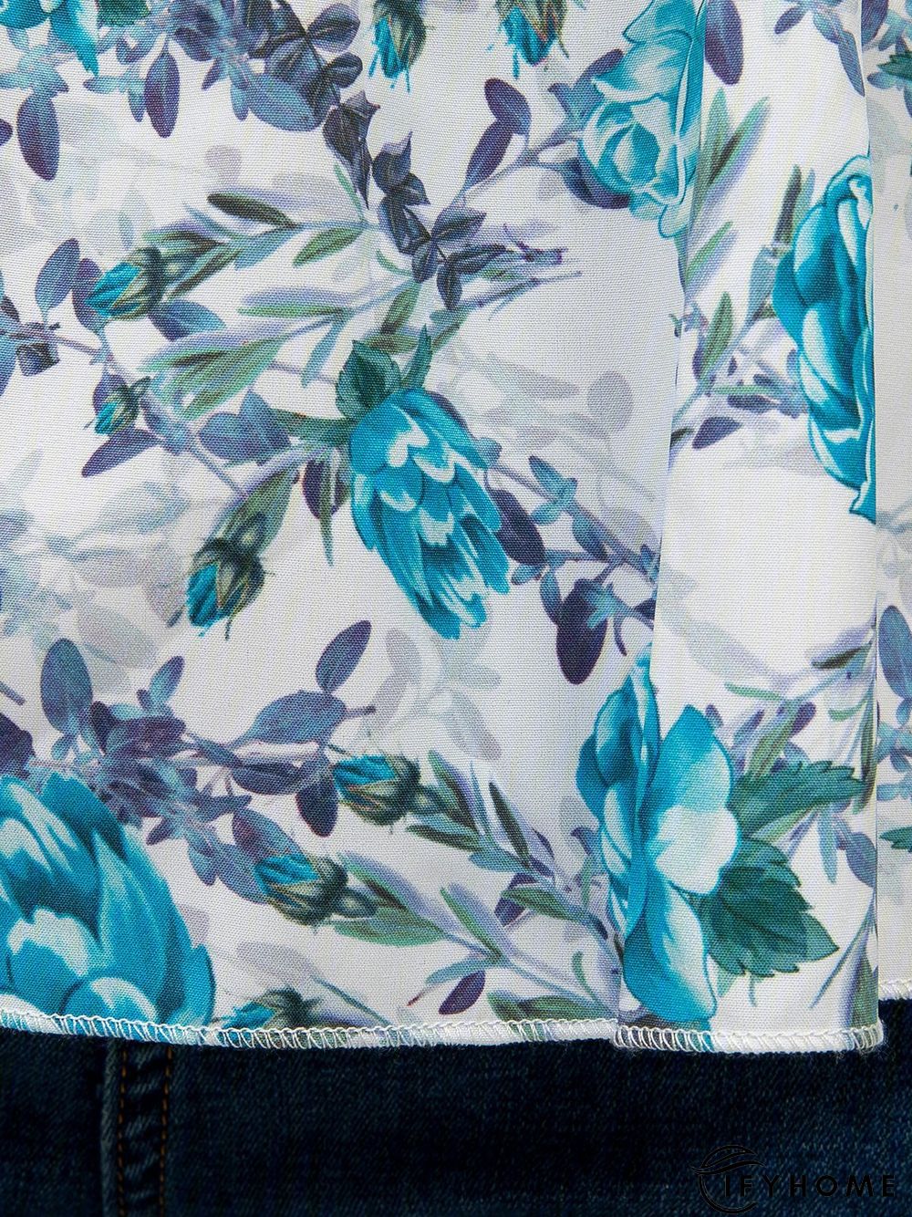 Ethnic Bohemian Floral Print Long Sleeve V-Neck Women Blouse Top | IFYHOME