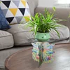 Acrylic Butterfly Round Flower Pot Riser Potted Plant Holder Rack Kit