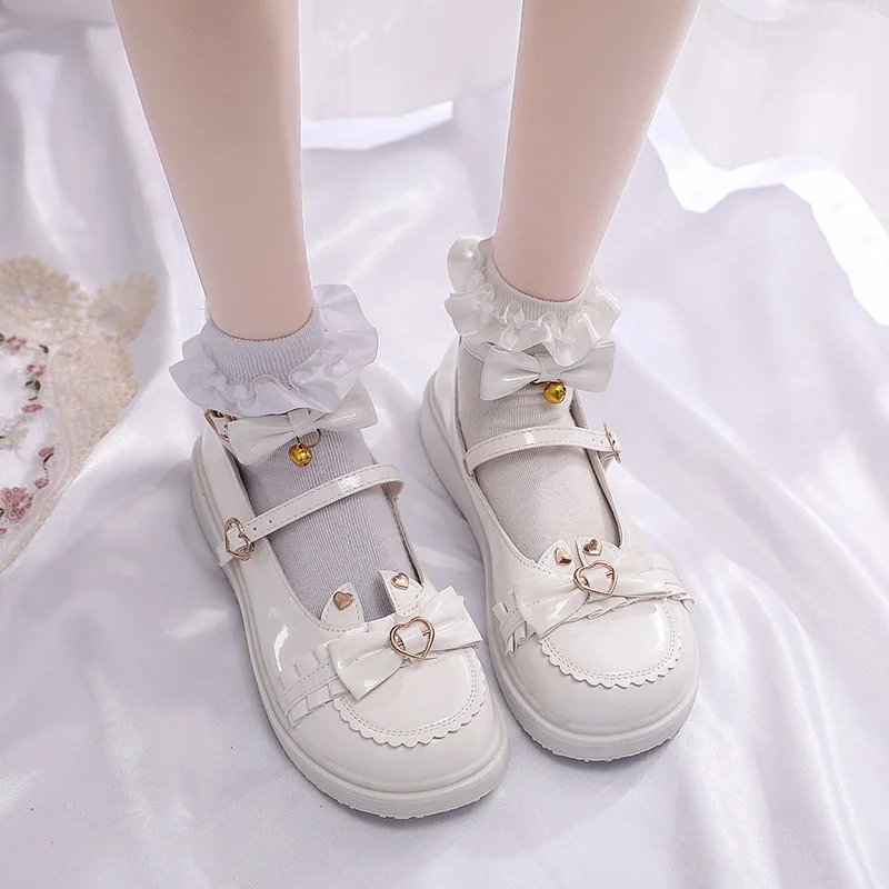 Qengg Shoes Women Japanese Mary Jane Shoes JK Uniform Leather Shoes Female Girls Students Platform Shoes Sweet Lovely Shoes