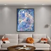 Anime Girl Under Moon-11CT Stamped Cross Stitch 45*60cm/17.72*23.62in(Big Size)
