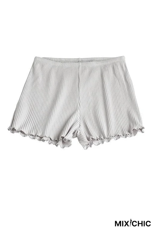 Solid Ruffles Shorts