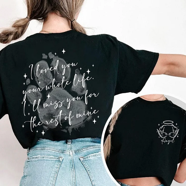 Dog In Heaven Shirt, Personalized Custom Dog Memorial T-shirt Sweatshirt Hoodie