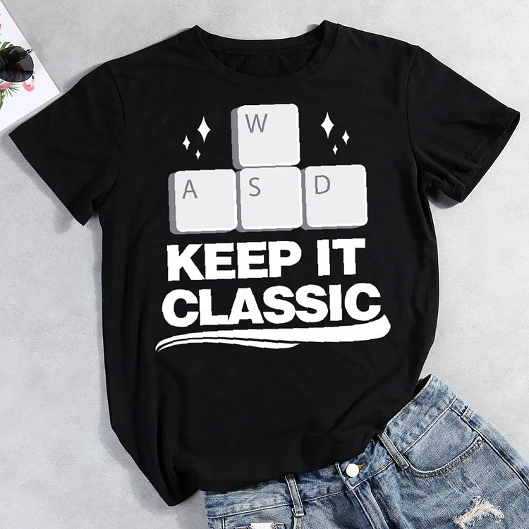 Keep It Classic Round Neck T-shirt-Annaletters