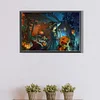(60*40cm)Halloween Witch Wolf - Round AB Drill Diamond Painting
