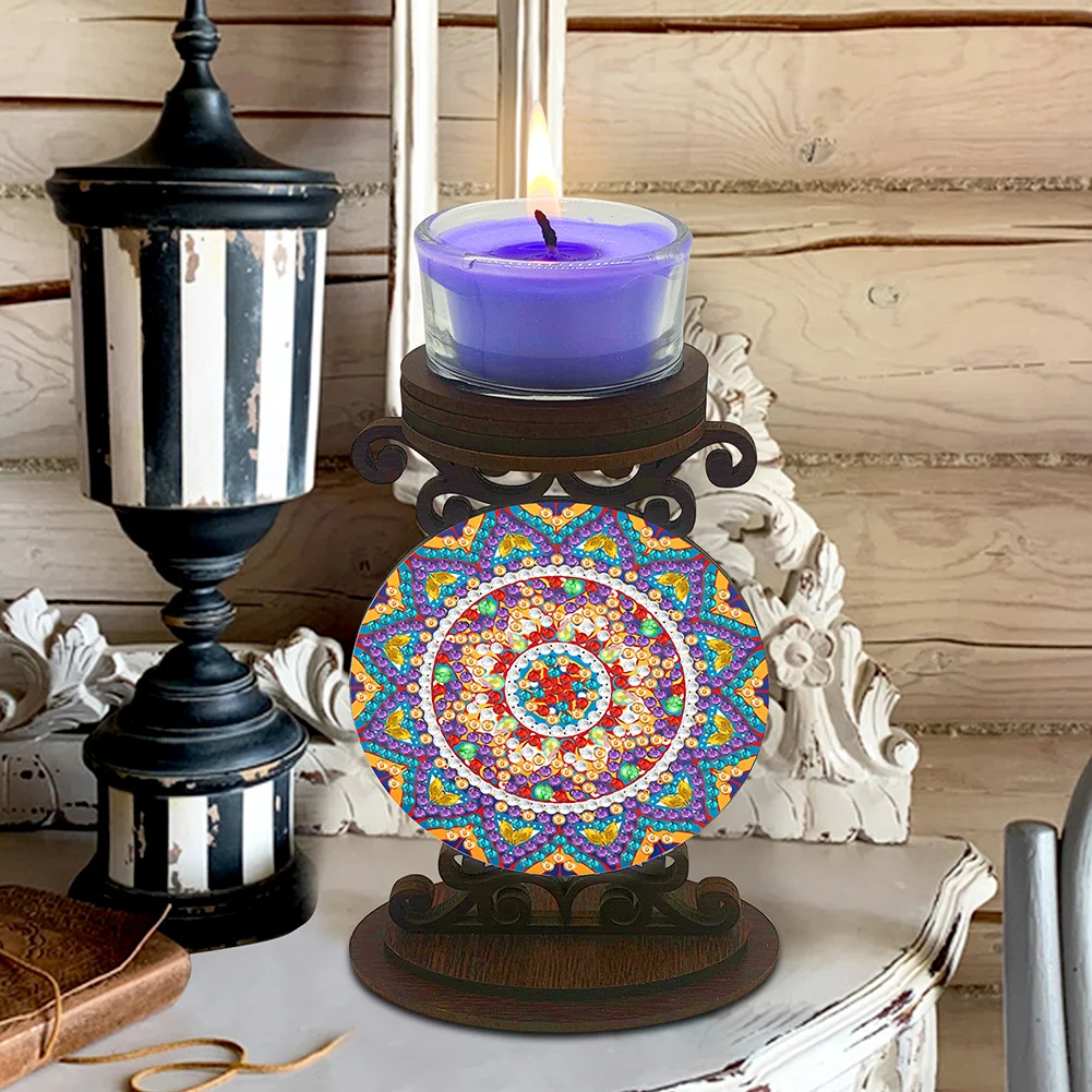 DIY Mandala Diamond Painting Candle Holder Ornaments Aromatherapy Candle Holder