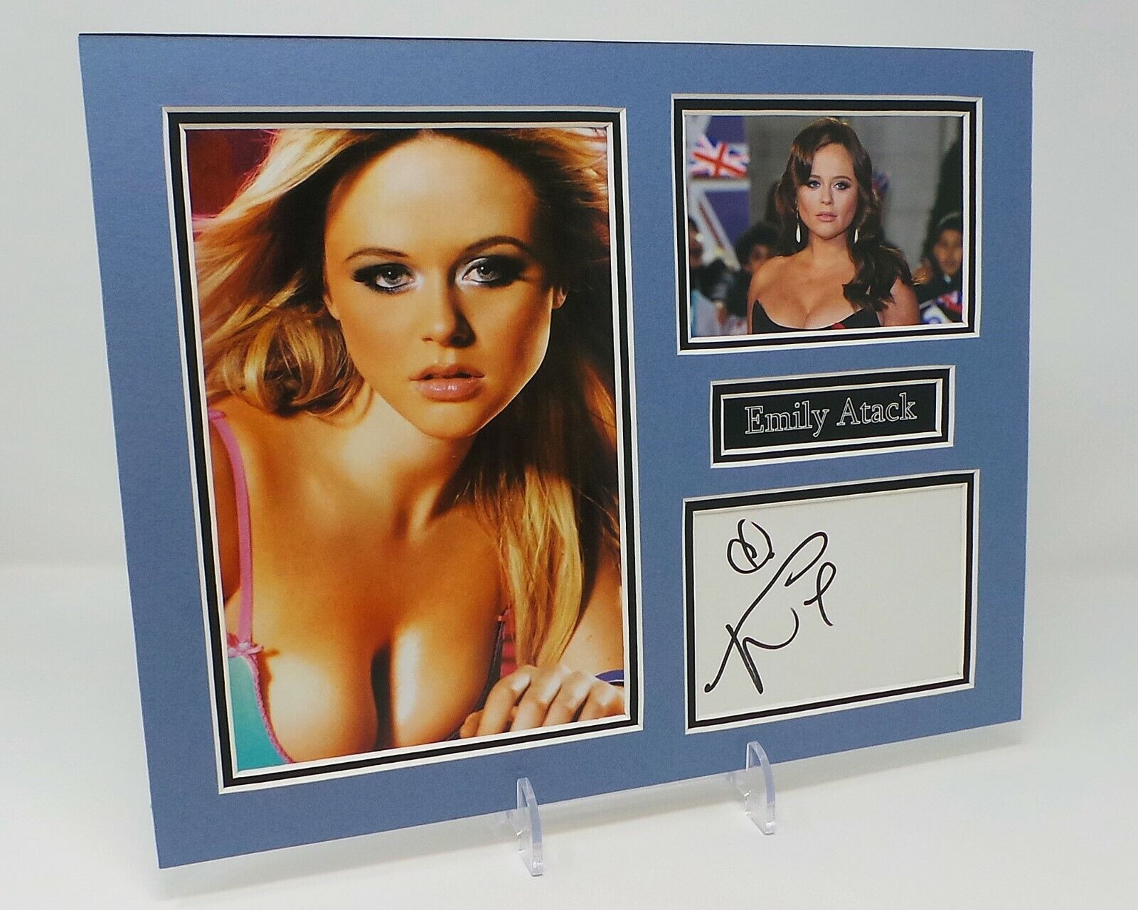 Emily ATACK Signed Mounted Photo Poster painting Display AFTAL COA Extra Camp Presenter