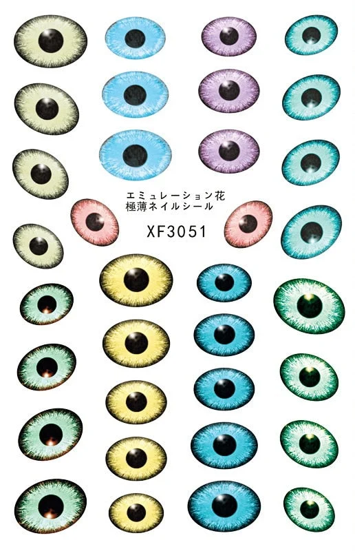 Nail Art Decals Colorful Glass Sticker for Nail Self-adhesive DIY Sticker Decals Manicure for Nail Art Sticker Design Decoration