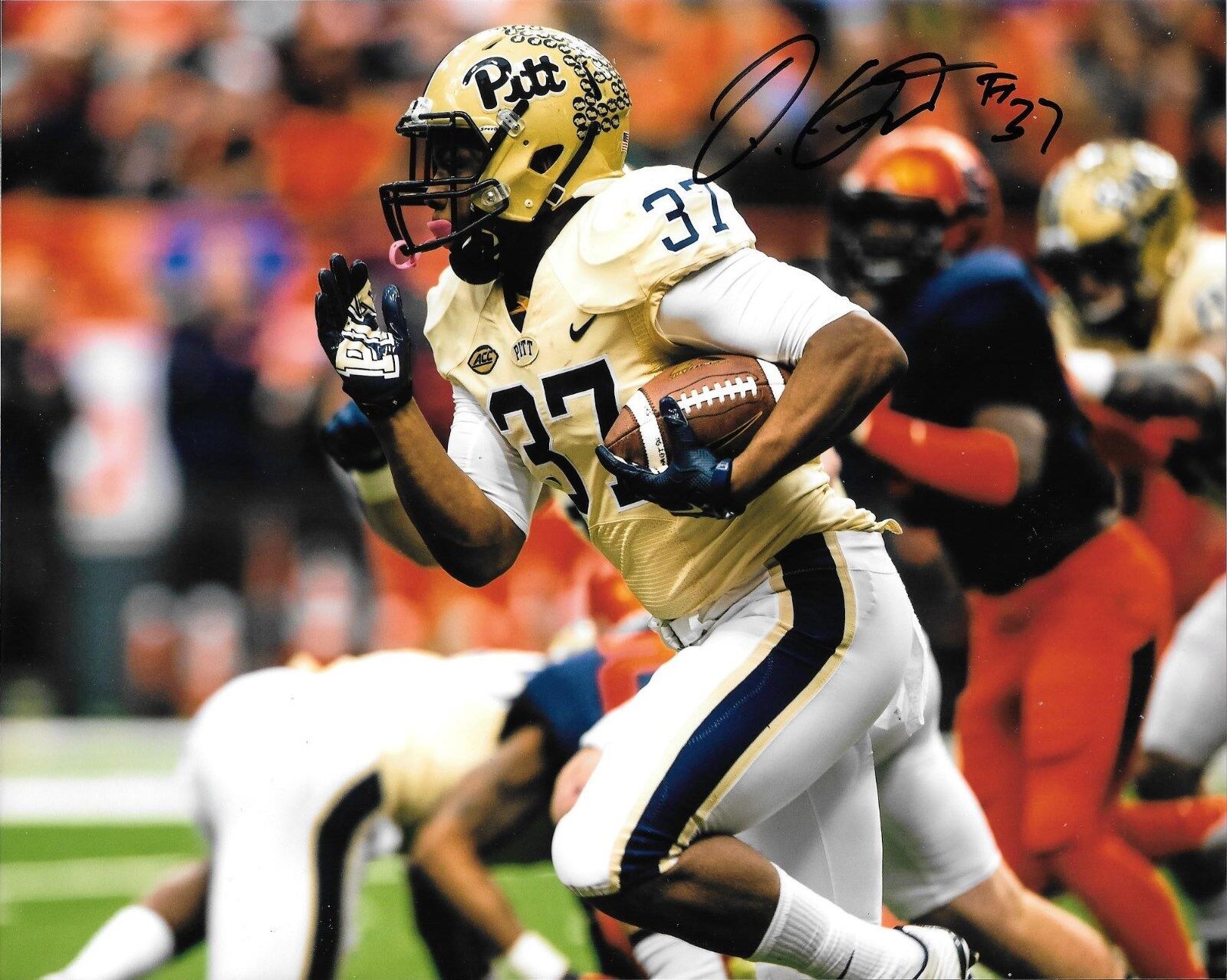 QADREE OLLISON HAND SIGNED PITT PANTHERS 8X10 Photo Poster painting W/COA