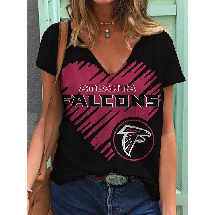 Atlanta Falcons Lightweight Short Sleeve V-Neck T-Shirt