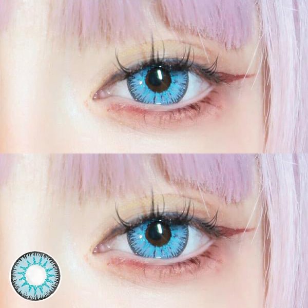 Blue Cosplay Contact Lenses Mystery Style Hema Materials 14.5mm
