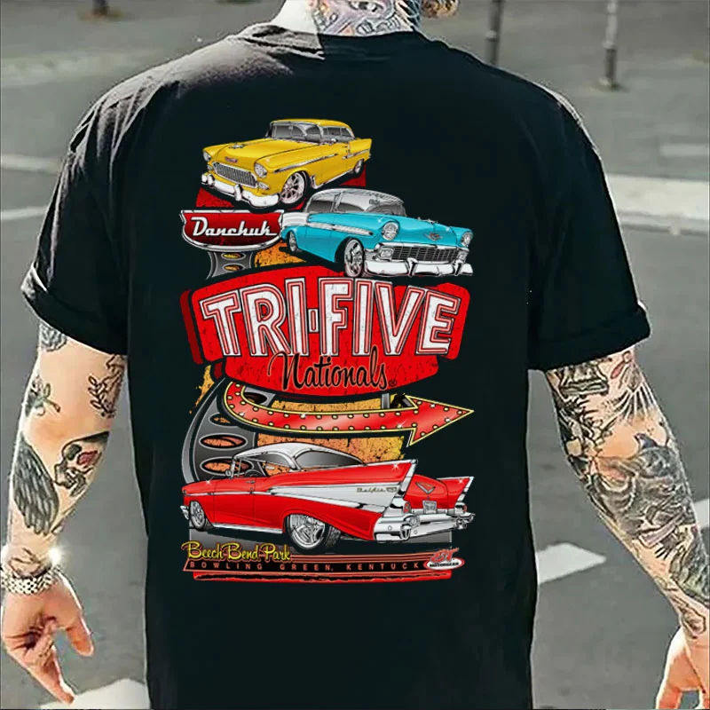 TRIFIVE NATIONAL Classic Car Print Men's T-shirt