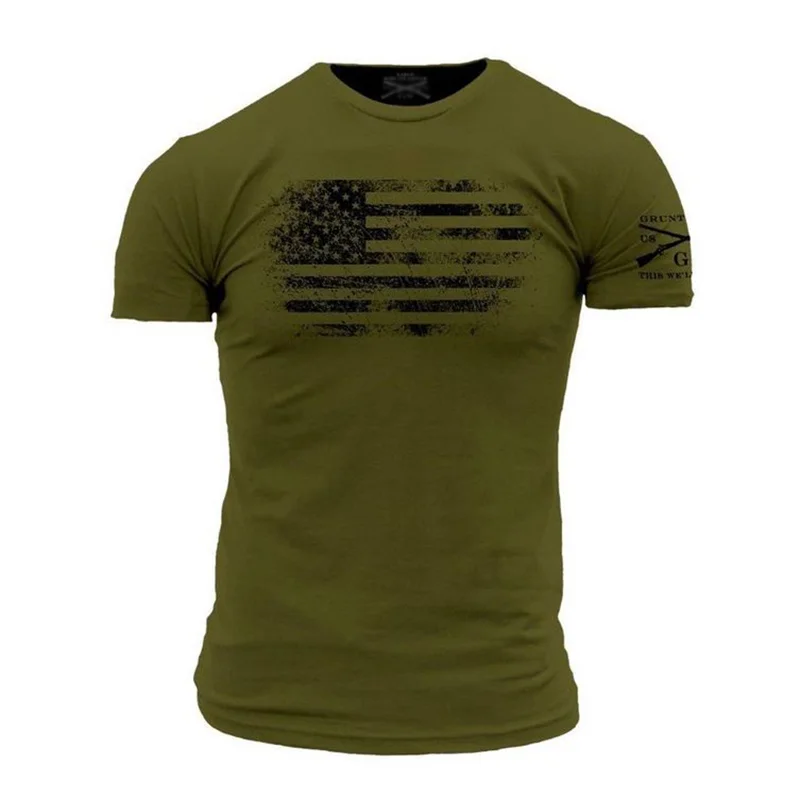 Mens outdoor fashion rest crew neck print short sleeve shir / [viawink] /