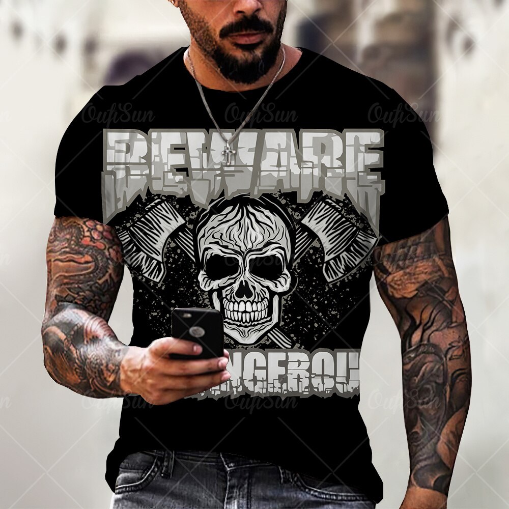 

Horror Skull - 3D Printed Men T Shirt, Xxl, 501 Original