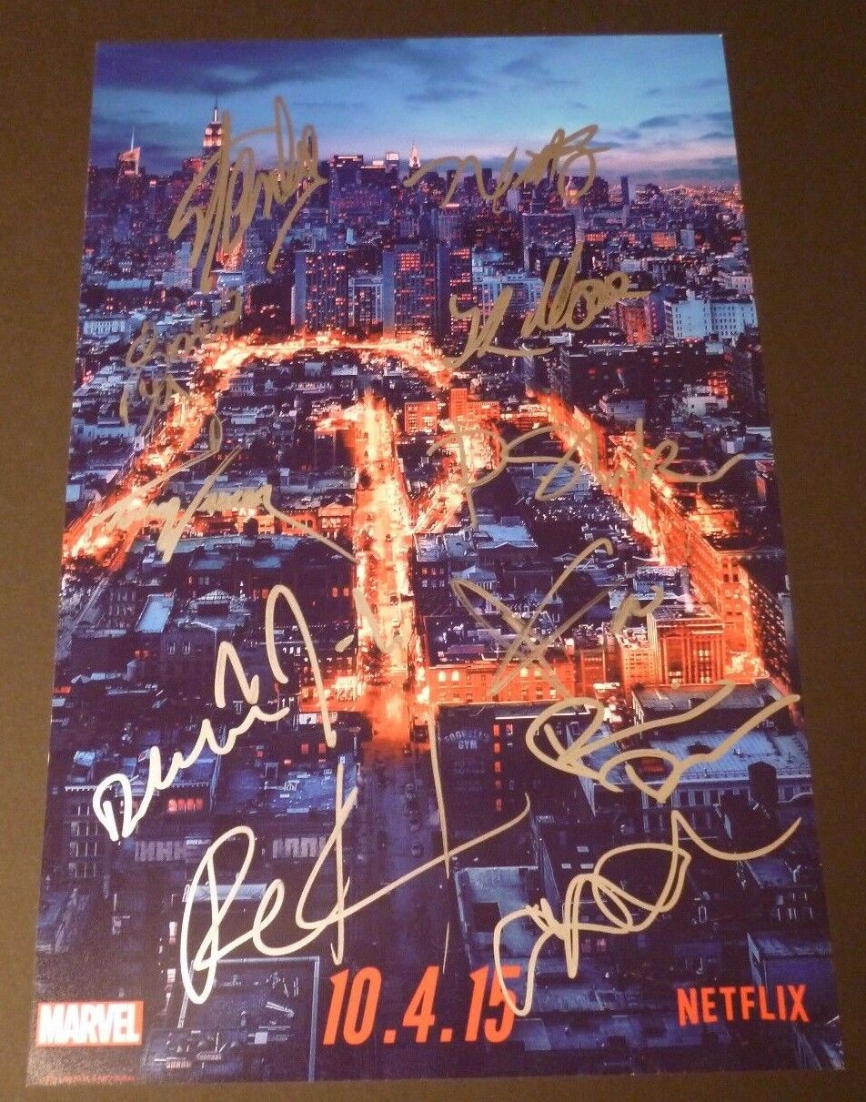 DAREDEVIL Cast(x12) Auth. Hand-Signed CHARLIE COX-STAN LEE