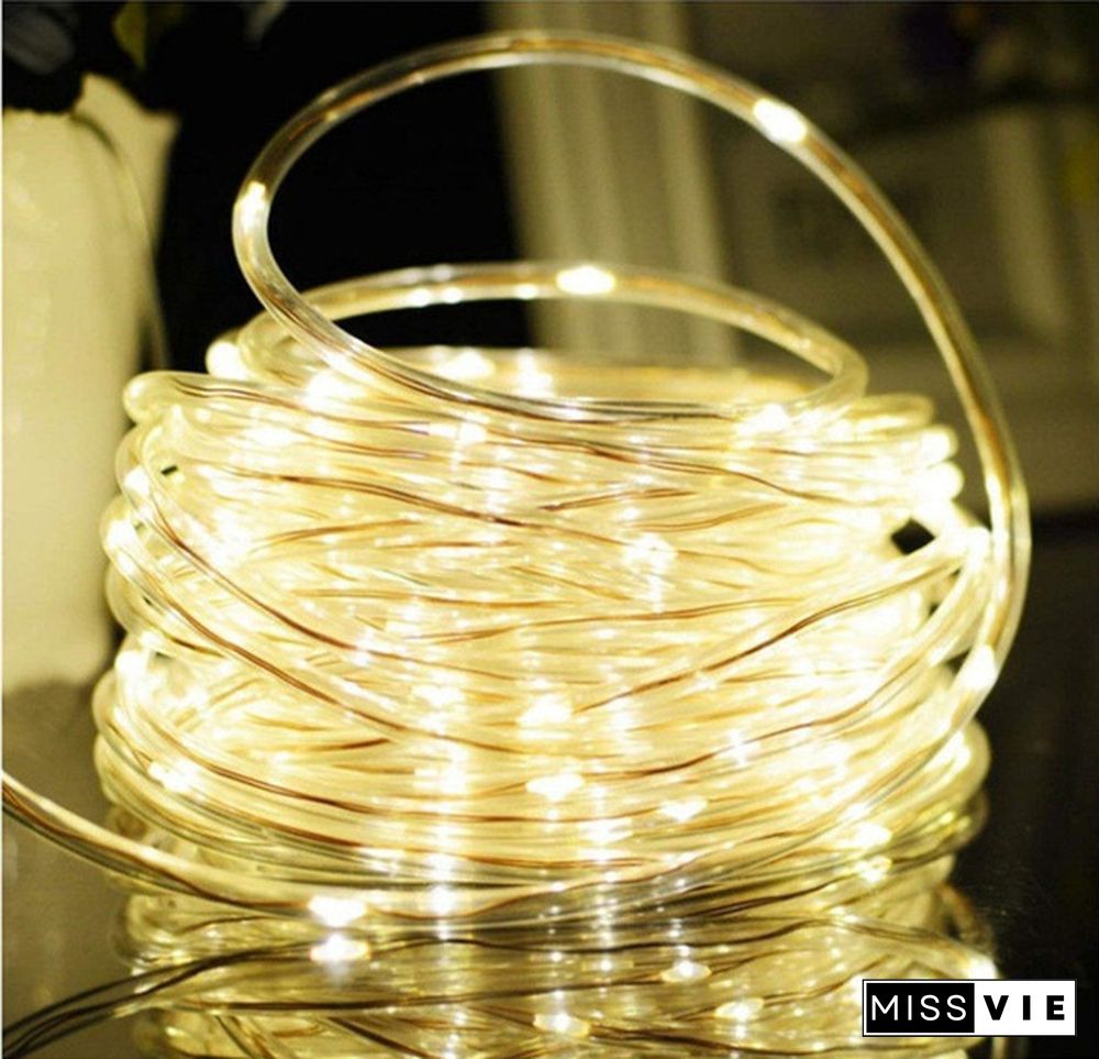 100LED Rope Lights Outdoor, Multi Colored Indoor String Lights with Remote, 8 Modes, Waterproof, 33ft 100LED 50LED USB Powered Fairy Lights for Bedroom, Garden, Patio, Kids Room, Deck, Christmas Decoration