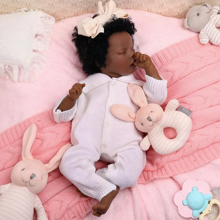 Babeside Sleeping Reborn Baby Twinnie 17" African American Little Infant Girl Healing of the Heart
