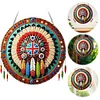 (US Only)Acrylic 2D Flat Indian Shield DIY Hanging Diamond Art Kits Wall Door Decoration