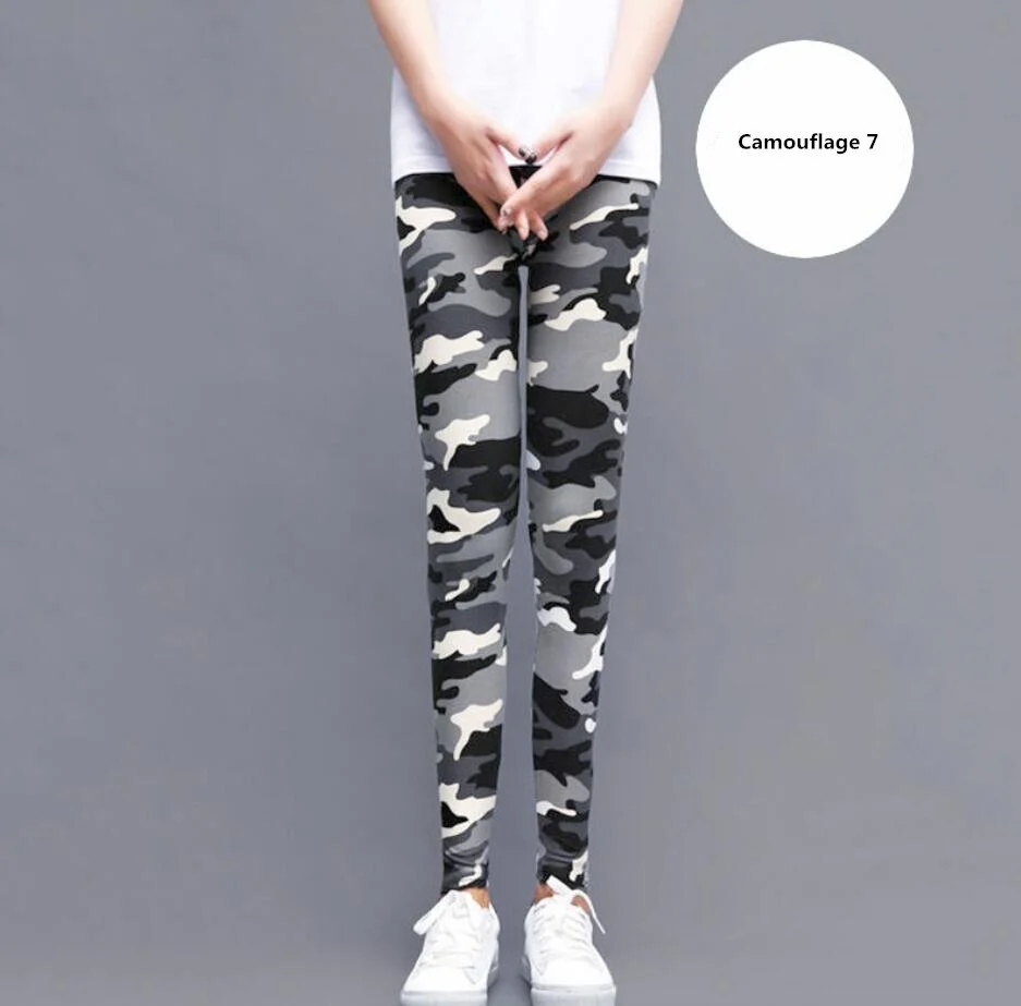 Women Fashion Camouflage Leggings Sexy Print Femme Push Up Pants Casual Camo Sport Workout Fitness Legging