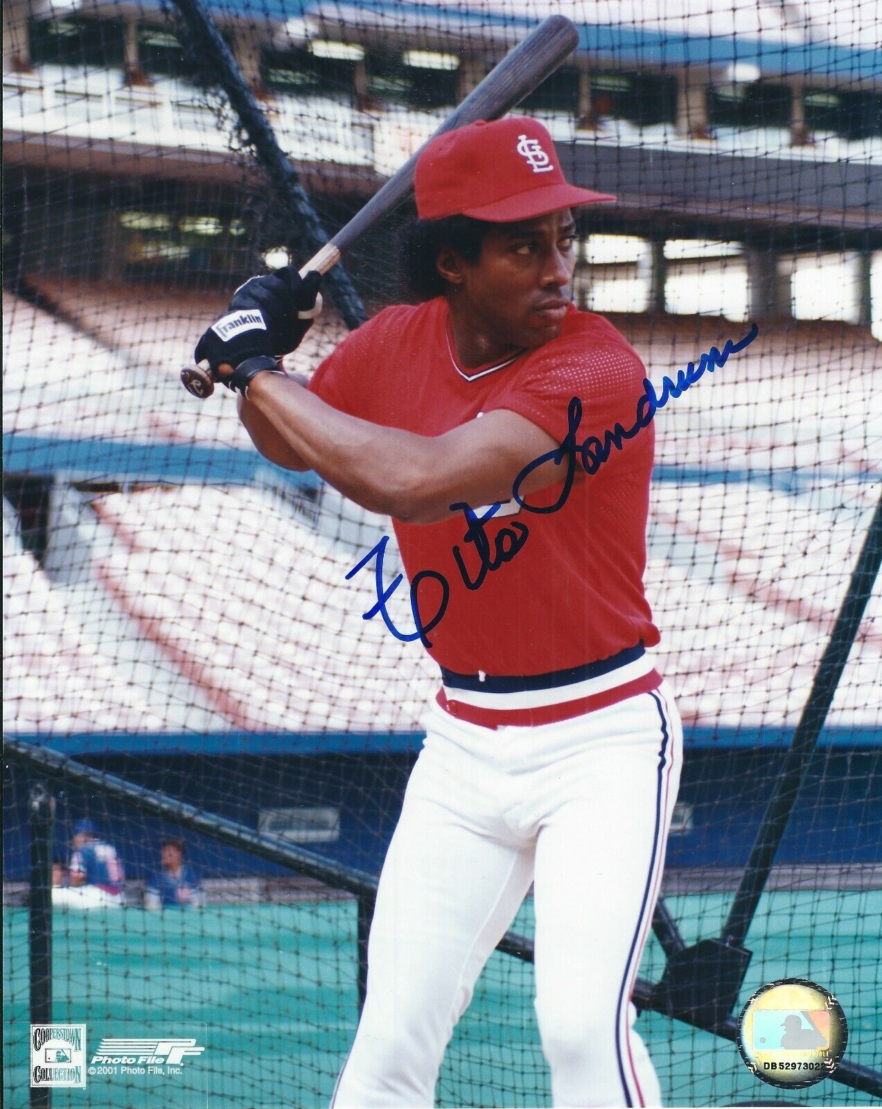 Signed 8x10 TITO LANDRUM St. Louis Cardinals Autographed Photo Poster painting - w/COA